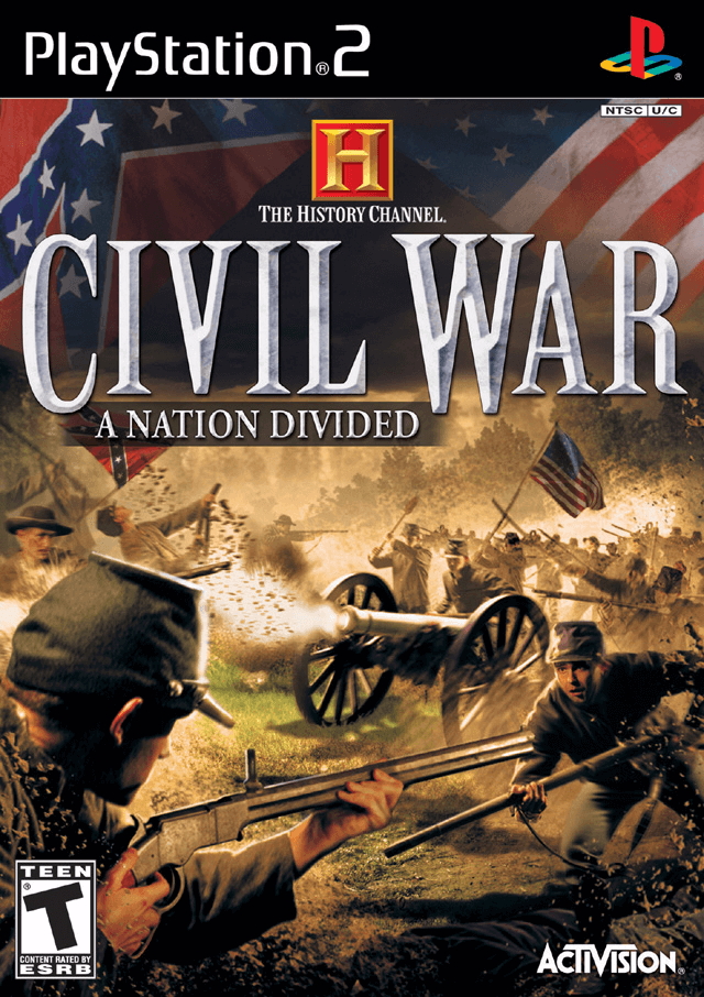 History Channel Civil War A Nation Divided box art for Playstation 2